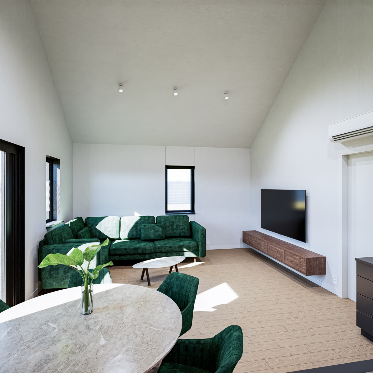 Structor 75 interieur, woonkamer